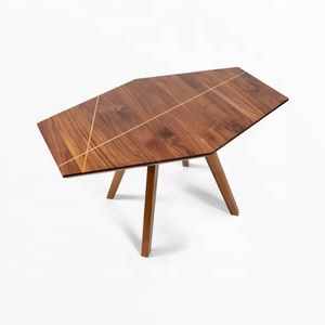 Midcentury Modern <b>Wooden</b> Coffee <b>Table</b> Handmade Geometric Design Living Room Furniture - Product Image 1