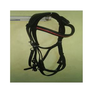 บังเหียนหนังพรีเมียม ออกแบบตามหลักกายวิภาค ประดับคริสตัล ผลิตโดยผู้เชี่ยวชาญ  พร้อมอุปกรณ์เสริม SS ผลิตในอินเดีย ยี่ห้อ LLT สีดำ - Product Image 1