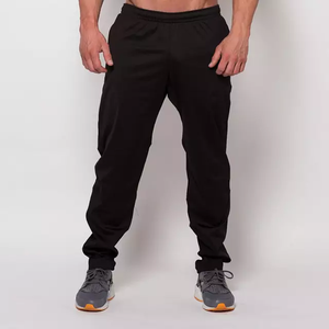 Pantalon de jogging droit en coton uni personnalisé pour hommes, coupe droite, coupe-vent, respirant, pour le sport en extérieur, de haute qualité - Product Image 3