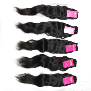 Cabello Humano Natural Sin Procesar, Cabello Humano Virgen de Templo Indio, Cabello Humano Ondulado Birmano Virgen, Extensiones Manejables, Proveedores - Product Image 1