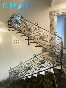 Balustrade d'escalier en métal haut de gamme, rambarde de luxe, balustrade en fer, chemin d'escalier, cm - Product Image 5