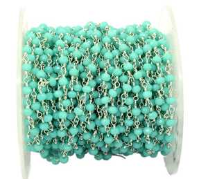 Collier ras de cou en chalcédoine aqua naturelle, rond, facetté, perles de 3 à 3,5 mm, collier de prière, collier statement - Product Image 5