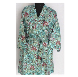 Robe de plage en coton pour femmes, imprimée, décontractée, couleur blanche - Product Image 2
