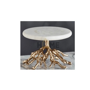 แท่นวางเค้กโลหะอินเดียชุบทองลายกุหลาบใหม่สำหรับซัพพลายเออร์ขายส่ง - Product Image 5