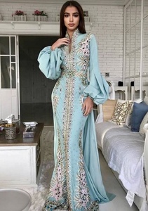 Nuevo. De moda. Elegante. Caftán vestido para fiesta-desgaste y vestido de boda con adornos de cristal cuentas de vidrio piedra trabajo = 2020 - Product Image 2