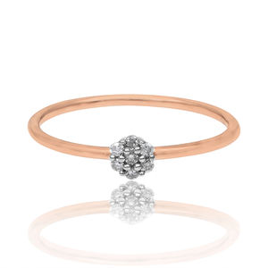 Anillo de piedra de circón cúbico de Plata de Ley 925 chapado en oro rosa minimalista antiguo para regalo de aniversario de boda joyería para mujer - Product Image 4