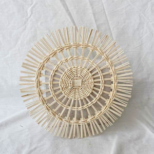 Manteles Individuales redondos de ratán para el hogar, conjunto de adornos naturales para el hogar, decoración tejida a mano, venta al por mayor en Vietnam - Product Image 4