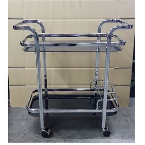 Chariot à thé en métal luxueux SF-1225-CR+BKG - Product Image 1
