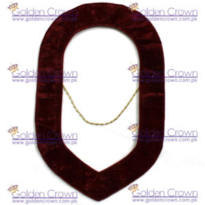 Collar Masónico de Arco Real, Chapado en Oro, Color Personalizado, Talla Personalizada, Unisex, Corona Dorada, GC-5893, En Existencia - Product Image 2