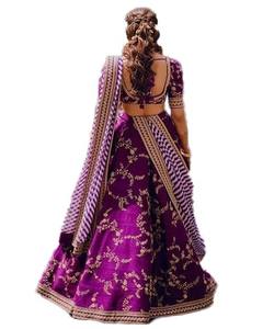 Georgette de moda bordado trabajo hecho a mano Lehenga Choli con blusa ropa tradicional personalizada precio al por mayor - Product Image 5