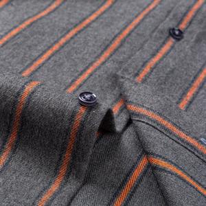 6XL ผ้าฝ้ายแขนยาวกันยับสำหรับผู้ชายผ้าสักหลาดแขนยาวแบบลำลองมีกระเป๋า100% - Product Image 3