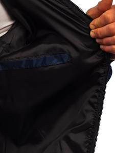 Blouson aviateur d'hiver à la mode pour hommes avec col montant coupe ajustée coupe-vent imperméable Offre Spéciale - Product Image 4