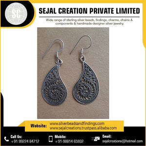 Vente en gros de dernières boucles d'oreilles en argent 925 à la mode boucles d'oreilles en pierres précieuses au prix de gros - Product Image 3