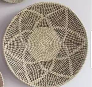 จานหวายสานลายดอกไม้หลากสีสันน่ารัก งานฝีมือ ตกแต่งผนังห้องนั่งเล่น ขายดี - Product Image 2