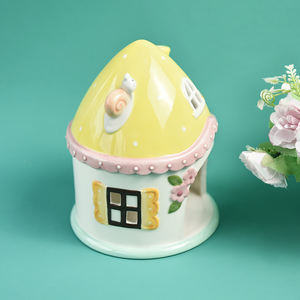 BONWILL Petco seramik Mini evcil hayvan hayvan kafesleri ve banyo Hamster Hideaway sarı mantar şekilli - Product Image 4