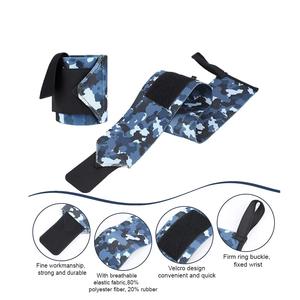 Muñequeras elásticas transpirables Unisex para entrenamiento físico, soporte de rodilla impermeable con estampado estándar internacional para levantamiento de pesas - Product Image 6