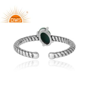 Anillo de piedras preciosas de turquesa natural Plata de Ley 925 Anillo oxidado antiguo Fabricante de joyas Colección clásica - Product Image 4