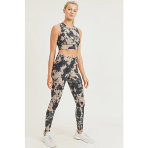 Ensemble de soutien-gorge en coton noir tie-dye, conçu par OEM - Product Image 3