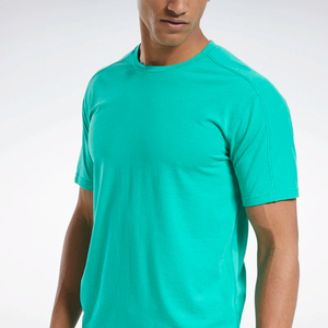 เสื้อยืดคอกลมสำหรับผู้ชายเสื้อยืดผ้าฝ้ายออร์แกนิกลายว่างเปล่า - Product Image 4