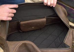 Bolsa de lona de cuero de grano completo unisex, equipaje de viaje de fin de semana de Estilo Vintage marrón, logotipo personalizado, patrón de caramelo, equipaje deportivo grande - Product Image 4