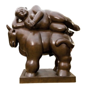Escultura <span class=keywords><strong>de</strong></span> <span class=keywords><strong>Caballo</strong></span> <span class=keywords><strong>Botero</strong></span> Hecha en Fábrica con Mujer Desnuda, Estatua <span class=keywords><strong>de</strong></span> Bronce <span class=keywords><strong>de</strong></span> Mujer Gorda en Oveja en Venta - Product Image 1