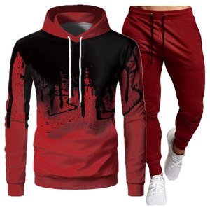 Wholesale Men's Stylish Winter Windproof Tracksuit Sets Customized Designer Print High Quality 100% Cotton Polyester Quick Dry - Product Image 1