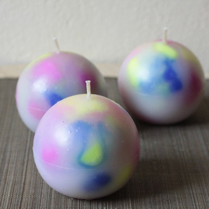 Various Colors <b>Paraffin</b> Ball Candles 3 Inch Home Decor Pillar Candle in Glass Jar - Product Image 1