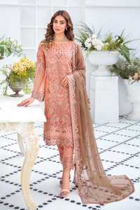 Trajes Shalwar Kameez de Chifón de Alta Calidad Marca Ramsha para Adultos, Estampado Digital Indio/Pakistaní, Suaves, para Bodas y Fiestas - Product Image 5