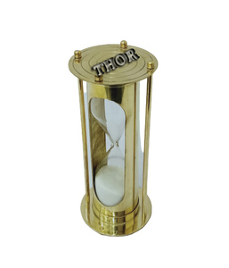 Temporizador de arena náutico moderno para oficina en casa, 3 minutos, latón pulido, temporizador de escritorio para estudiantes, regalo coleccionable decorativo - Product Image 1