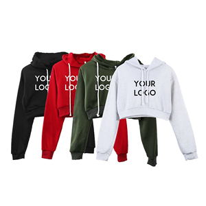 Sudaderas con capucha para mujer, top corto de alta calidad con diseño personalizado, novedad - Product Image 3
