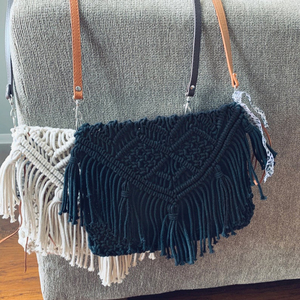 Fashion Bohemian Design Handmade Bag Macrame Bag <b>Mini</b> Macrame Bags for Regular Use and Easy to <b>Hand</b> - Product Image 3