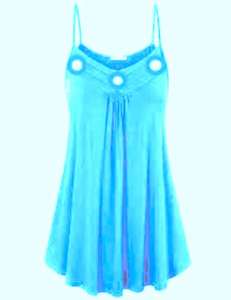 Haut long sans manches à la mode pour femmes DaisyApparel Collection d'été en coton tricoté bouton de broderie en jersey unique pour l'hiver - Product Image 4