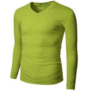 Camiseta deportiva de secado rápido de manga larga para hombre, camiseta transpirable con cuello en V para correr, diseño en blanco - Product Image 3