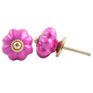 Handmade Trang Trí Màu Hồng Gốm Rắn Dưa Ngăn Kéo Knobs Dresser Tủ Kéo Bếp Tủ Cửa Xử Lý Trên Giá Rẻ - Product Image 1