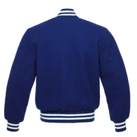 Blouson bombardier en laine pour hommes, nouveau Design 2019, veste de couleur noire, avec garniture en cuir