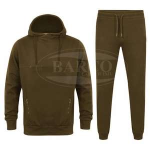 2025 survêtement en molleton de coton de haute qualité pour hommes ensemble de jogging de taille XXL avec sweat à capuche zippé et pantalon avec logo personnalisable - Product Image 2
