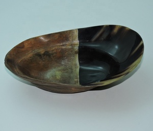 Vaisselle Type bol à salade en corne de buffle ou de bœuf bol à fruits décoratif en corne naturelle vente en gros bol à salade en corne - Product Image 6