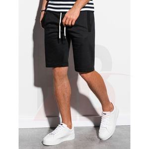 Short de survêtement noir de style décontracté pour hommes avec impression numérique à motif solide au prix de gros - Product Image 4