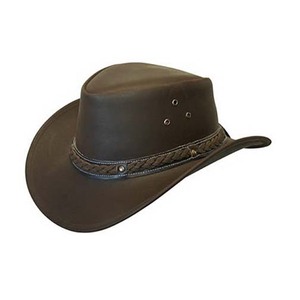 Sombrero estilo vaquero clásico, parte trasera occidental, marrón/negro - Product Image 5
