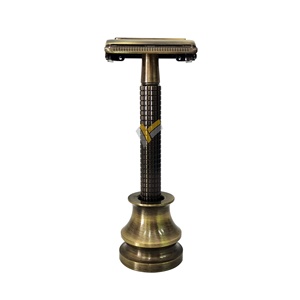 Rasoirs papillon à Double tranchant en laiton en acier inoxydable, logo personnalisé - Product Image 1