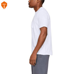 Men Cotton Plain Chest Pocket Home Casual Loose Short Sleeve T-Shirt - Product Image 2