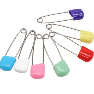 Diaper Pins, White Color Nappy Safety Pins Hold Clip Locking Cloth