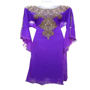 Most Elegant Wedding Wear Islamic Crystal Beaded Kaftan Abaya