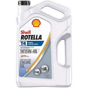 外壳Rotella T4三重保护15W-40柴油机油，1加仑 (3包)