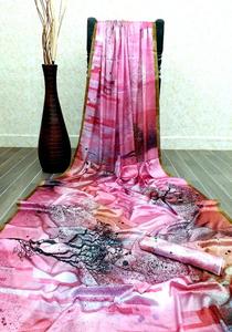 Magnifique festival en soie de coton avec saree de travail imprimé numériquement avec chemisier couleur bleu marine les femmes portent des vêtements à prix de vente entiers - Product Image 4