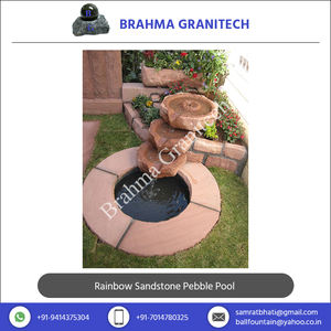 Brahma Granitech Rainbow Sandstone <b>Pebble</b> Pool Water Feature Handcrafted <b>Stone</b> Model Rainbow Sandstone <b>Pebble</b> Pool - Product Image 4