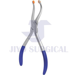 สแตนเลสเยอรมันมืออาชีพทันตกรรมมงกุฎRemover Gripper 6 นิ้วคีมมุมคีมผ่าตัดด้วยซิลิโคนที่ถอดเปลี่ยนได้