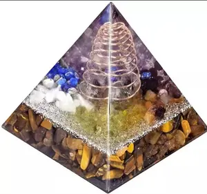 Premium Quality Tiger Eye Orgonite Crystal Pyramid for Reiki Meditation/ Trusted Wholesale Dealers for Amethyst Products