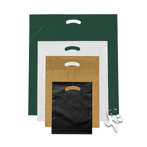 Sac en plastique imprimé avec poignée découpée, couverture totale de 100 % d'encre - Product Image 6