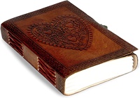 NEW ERA CELTICHEART Journal en cuir gaufré avec motif celtique vintage cousu au fil - Personnalisable 100 feuilles Couverture rigide